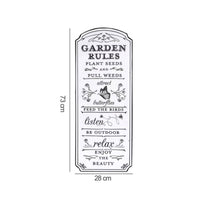 Botanical Home Decor Weathered Garden Metal Sign