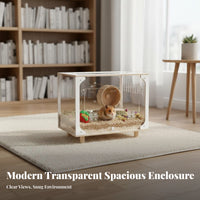 Acrylic Hamster Enclosure Spacious Interior Transparent Hamster Enclosure Easy