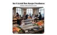 Easy to Clean Stainless Steel Food Display Tray Large Capacity Chilled Food Display Stand Detachable Design Lidded Stainless Steel Serving Tray for Restaurant Owners, Event Planners, Seafood Markets, Buffets, Restaurants, Catering Events