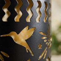 Cylindrical Solar Lamp Metal Pathway Light Easy to Clean for Garden