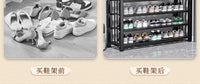 简易家用鞋架子门口多层防尘鞋柜宿舍室内鞋子收纳神器置物架塑料
