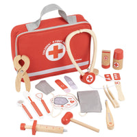 Wooden Pretend Care Kit Parent Child Interaction Wooden Pretend Care Kit Kids Doctor Play Set for Young Children