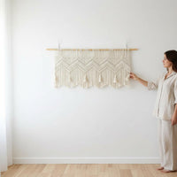 Macrame Door Curtain Handmade Boho Door Curtain Cotton Rope for Doorway