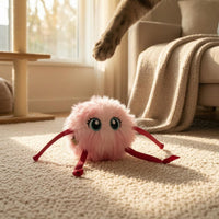 Automatic Cat Ball Toy Dangling Legs Fuzzy Cat Toy Ball Cartoon Eyes