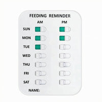 Pet Feeding Tracker Printed Layout Pet Food Chart White
