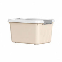 Clear Lidded Tote with casters transparent structure Storage Container Portable