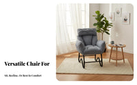 Adjustable Floor Lounger Foldable Lounge Chair Fully Reclining Recline Converts to Bed for Office Workers, Students, Bedroom