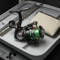 Compact Telescopic Fishing Rod Combo Black and Green Revolving Reel Fishing Combo