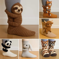 Animal Socks Christmas Knitted Floor Socks, Warm, Cute, Autumn/Winter