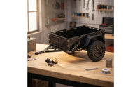 RC Crawler Trailer with Hitch Sturdy Trailer with Hitch Compact Rugged for Trail Rigs