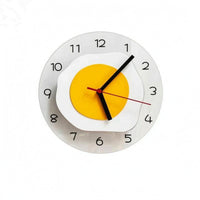 Fried-Egg Wall Clock Round Fried Egg Wall Clock Easy Reading