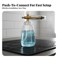 1/4 Inch Quick Connector Foam Cannon Transparent Bottle Snow Foam Lance Solid Brass Fittings for Professional Detailers