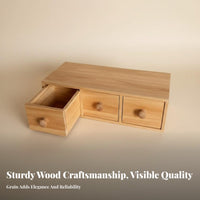 Multi-Compartment Shelf with Drawer Multwhenunctional for Study Room, Countertop
