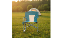 Folding Rocking Chair Padded High-Back Camping Chair Portable for Campers, Anglers, Tailgating, Patio