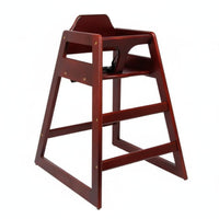 Reinforced Structure Stackable Baby Chair 3-Point Safety Harness Wooden High Chair Solid Wood Infant Seat for Babies, Toddlers, Dining Room, Hotel
