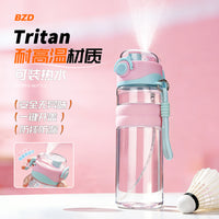 夏季喷雾水杯Tritan母婴级材质户外运动健身降暑便携防摔塑料水杯