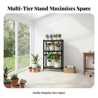 Multi-Tier Rolling Plant Rack Space-Saving Multi-Level Rolling Planter cart Stable Base Artistic Design for Gardeners, Bedroom
