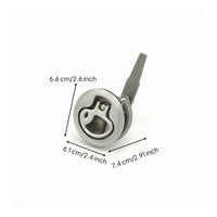 Stainless Steel Embedded Pull Handle Lock Compact Recessed Latch with Pull Handle Long-Lasting Hardware Secure for RV Compartments