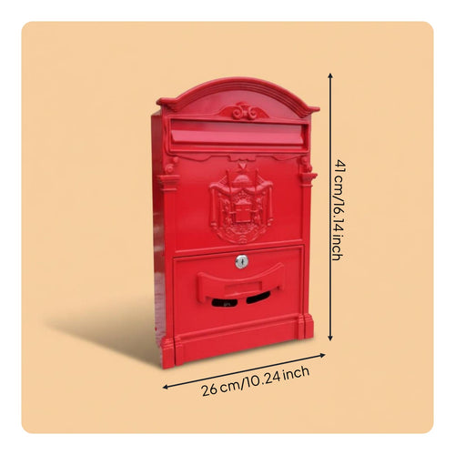 Vintage Wall Mail Box Rust Resistant Wall Mounted Mailbox Powder Coat Finish
