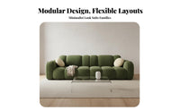 Biscuit Sofa Minimalist Design Deep Seat Sectional Sofa Firm-Density Foam Filling Upholstered Chaise Sectional for Homeowners, Lounge Area