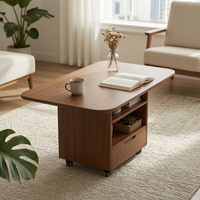 Multi-Functional Lift-Top Coffee Table Adjustable Height Convertible Lift-Top Table Easy to Move Living Room Furniture Space-Saving for Apartment Dwellers, Homeowners, Home Office Workers, Small Areas, Dining