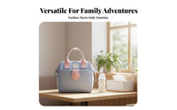 Small Diaper Bag Multi-Compartment Small Mommy Bag Detachable Strap for Travel
