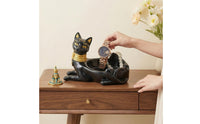 Egyptian Feline Organizer Decorative Feline Jewelry Storage Box Tabletop