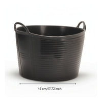 Flexible Tub Heavy-Duty Tub with Handles Ribbed for Builders, Gardeners
