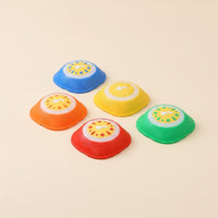 5 Pieces Stepping Stones with Rubber Rims Dome Stepping Stone Stackable Developmental Toy for Young Children, Obstacle Course, Daycare