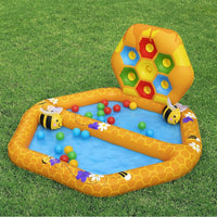 Bestway Inflatable Bee Volleyball Pool - Outdoor Home Kids Inflatable Ball Pool