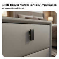 Two-Drawer End Table Minimalist and aesthetic Nightstand Space-Saving for residents