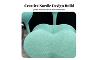 Nordic Aesthetic Upholstered Balloon Chair Modern Design Upholstered Accent Chair signature design Single Sofa Statement Piece for Interior Designers, Young Adults, Homeowners, Living Room, Studio Apartment, studying corner, Lounge Area
