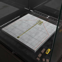 1:400 Airport Apron Display Board Rectangular Toy Landing Strip with Apron Markings Low-Profile Diorama Base for Collectors