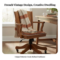 Wear-Resistant Square Faux Cashmere Seat Pad Insulates from Cold Luxuriously Soft Chair Cushion Warm for Office Workers, Students