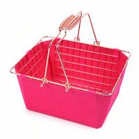 Wire-Grid Shopping Basket Sturdy Carbon Steel Basket Lightweight