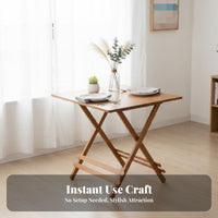 No-Assembly Foldable Table Foldable Design X-Brace Frame Trestle Table Space-Saving Easy to Clean for Telecommuting Workers
