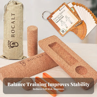 Cork Stretching Exercise Column Solid Cork Massage Column Cylindrical Stretching Exercise Roller