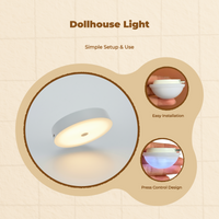 Mini LED Ceiling Light, Press Control, Dimmable Mood Lighting