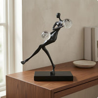 Metal Abstract Figure Sculpture Balancing Figure Statue Minimalist Style Abstract Metal Statue