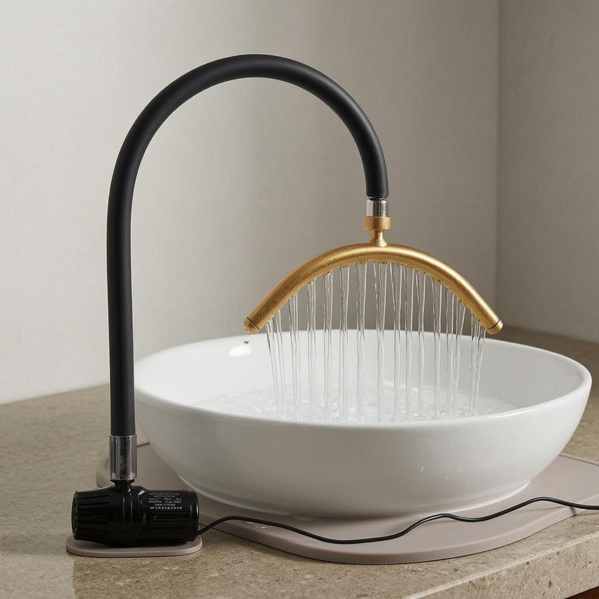 Flexible Hose Hair Washing Circulation Device Curved Outlet Tube Hair Washing Pump Clamp Connector Shampoo Rinse Pump