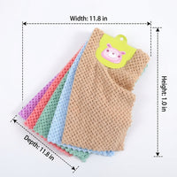 Microfibre Cloth 5 Pack Dish Cloths, Hanging Kitchen Towel Tea Towels, Soft Coral Fleece 30x30cm Square Cleaning Cloth with Hanging Loop