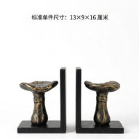 Mushroom-Shaped Resin Bookend for Desk Decor