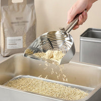 Cat Litter Sifter with 304 Stainless Steel Handle, Sand Sifter for Pet Care, Metal Litter Tray Cleaner for Every Cat Owner