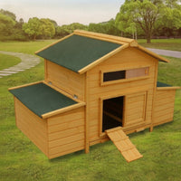 Chicken Coop with Laying Station Wooden Chicken Coop with Ramp Outdoor Avian   for Hobby Farmers, Backyard, Garden, Small Farm