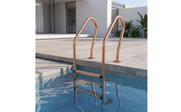 Stainless Steel Pool Ladder Non-Slip Pool Ladder with Handrails No-Embed for Families, Residential Pools, Spas