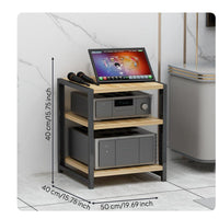 Audio Equipment Cabinet Heavy-duty Steel Frame Multi-tier Audio Equipment Rack Adjustable Shelves Home Theater Component Shelf Durable Wood Panel Suitable for Living Room Studio Entertainment Space