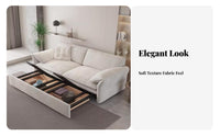 Foldable Folding Sleeper with Large Rounded Arms 2-in-1 Design Sofa Bed Space-Saving transfor-meterable Couch soft Texture for Apartment Dwellers, Students, Families, Small areas, Guest Room, Bedroom