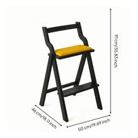 Folding Bar Chair Comfortable Stool with Backrest Portable for Kitchen