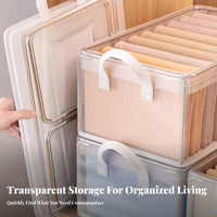 6 Pieces Transparent Clothing Box Clear View viewing panel Closet Storage container Stackable