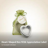25 Pieces   Metal Tin 60 Milliliters Capacity Gauze Drawstring Bag Heart-Shaped Window Tin Silver-Colored